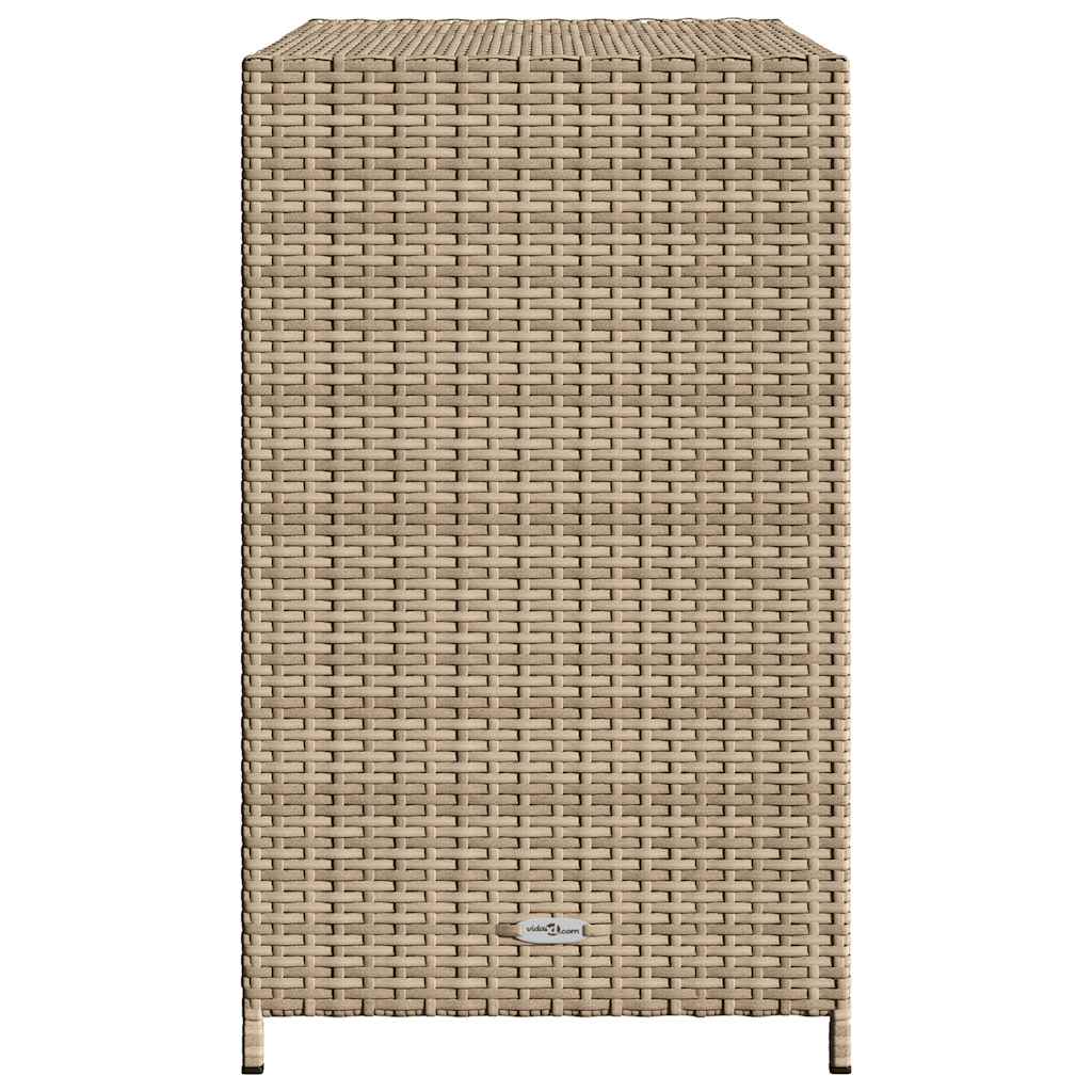 Garden Storage Cabinet Beige 83x45x76 cm Poly Rattan